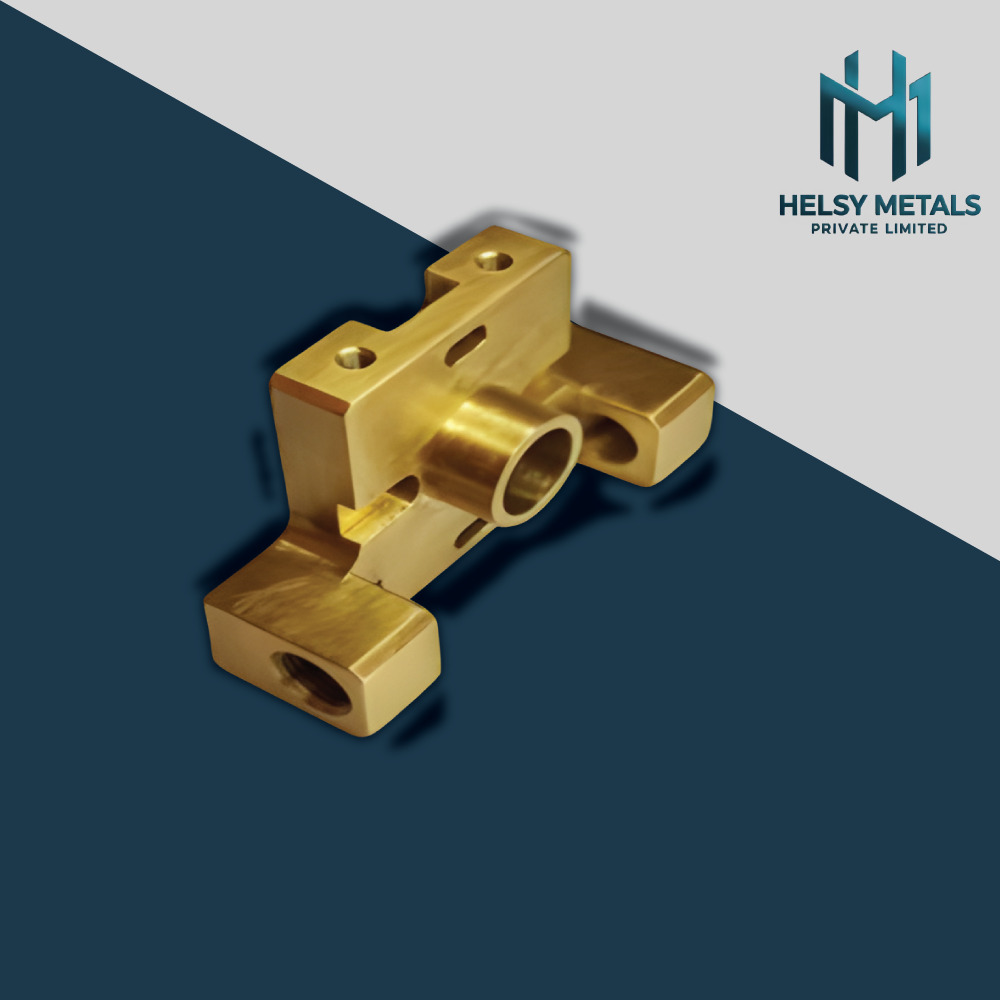 H-V861 VMCMachined Brass Mounting Block  Precision Connector Bracket