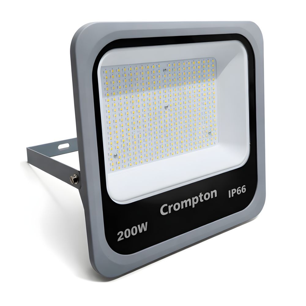 Crompton 200W LED Flood Light (EFS-532-200-857-NL-HL2-NS-GL-NTG) - 220-240V, IP66, 5700K