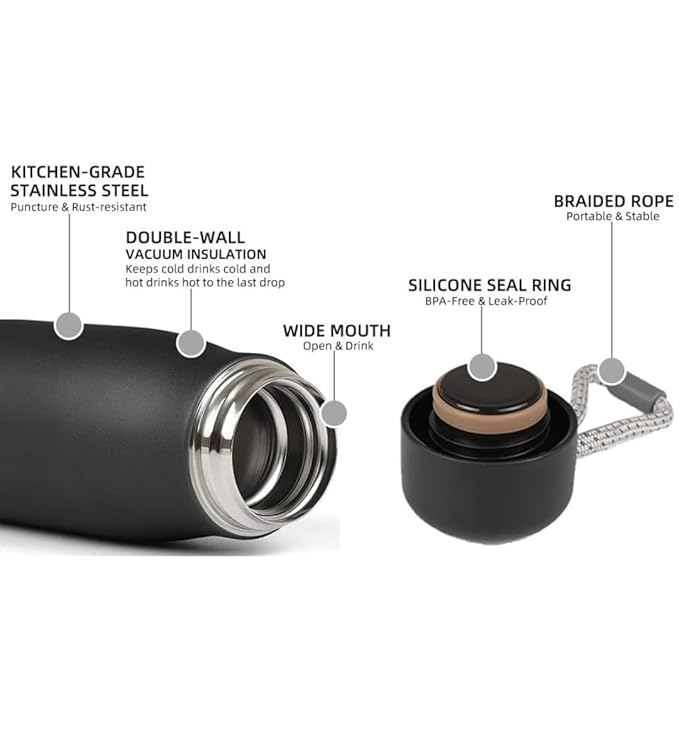 (SS-106) Vacuum Insulated Stainless Steel Hot & Cold Double Wall Flask