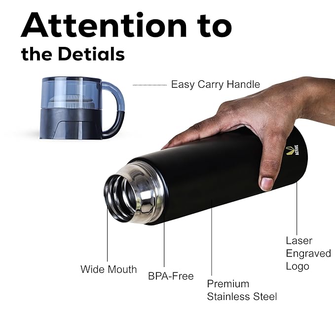 (SS-108) Vacuum Insulated Hot & Cold Stainless Steel Reusable Double-Wall Flask