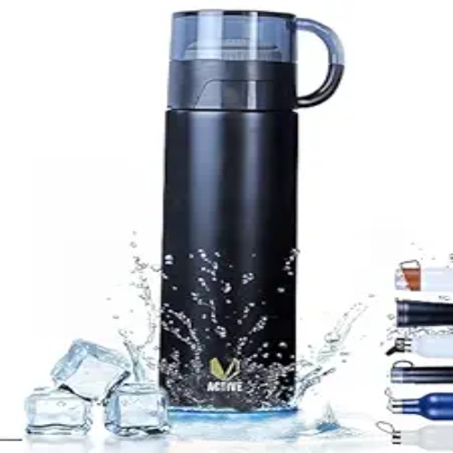 (SS-108) Vacuum Insulated Hot & Cold Stainless Steel Reusable Double-Wall Flask