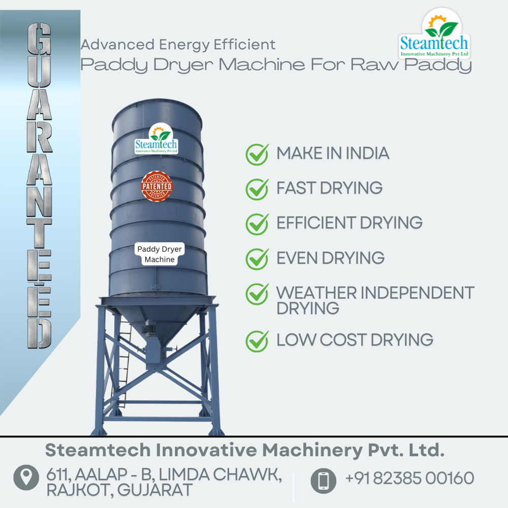 Advance And Highly Efficient Paddy Dryer For Raw Paddy