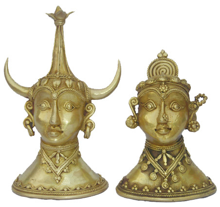Brass Tribal Head