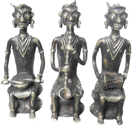 पीतल संगीतकार मूर्तियां