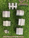 Aluminium Glass Railing Pipes Jointer 40x40 - Color: Grey