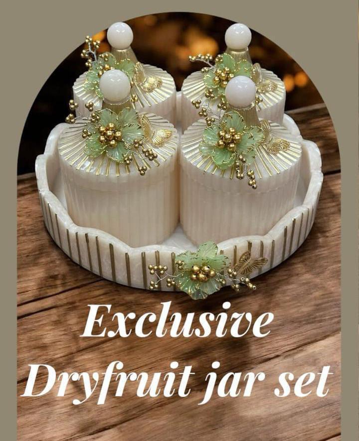 Resin Dry fruit Box 4 Jar Set