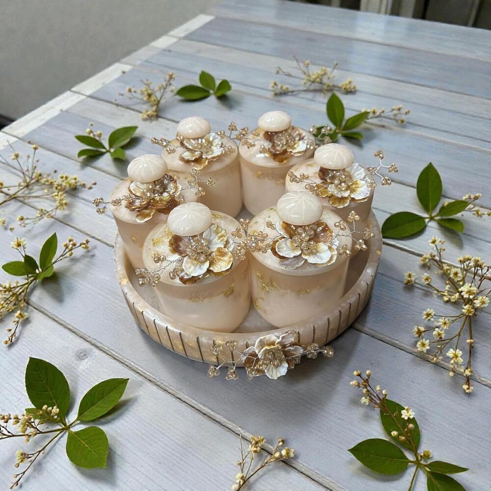 Resin Mukhwas Jar Tray Set
