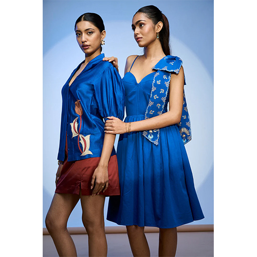 Corset Dress - Color: Blue