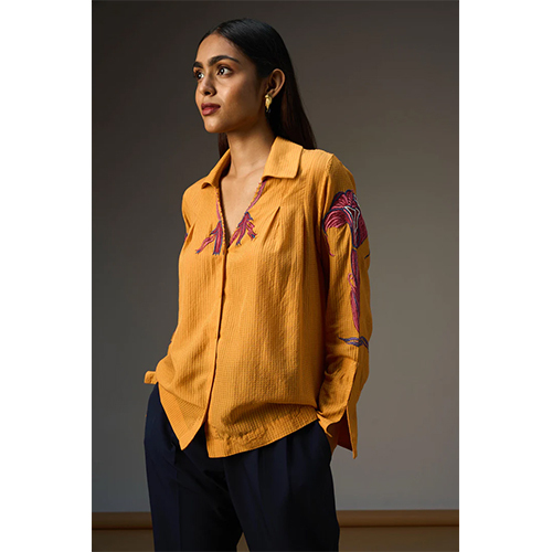 Mustard Shirt - Design: Plain