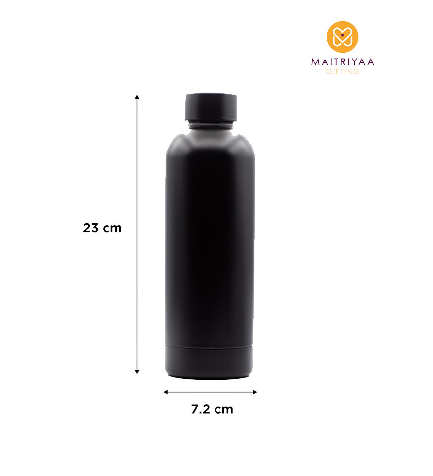 (SS-112) Matte Finish Black Elegant Touch Coating Insulated Vacuum Stainless Steel Flask