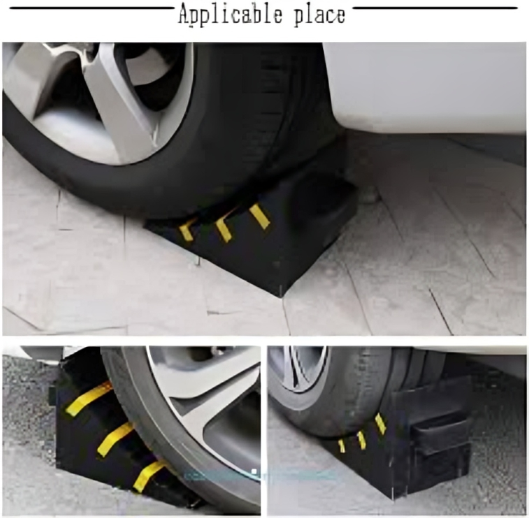 Rubber Car Stopper - Color: Black