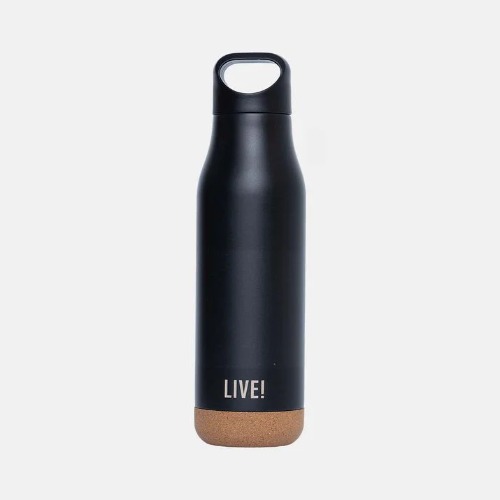 (SS-113) Double Walled Vaccum Metal Bottle With Cork Base