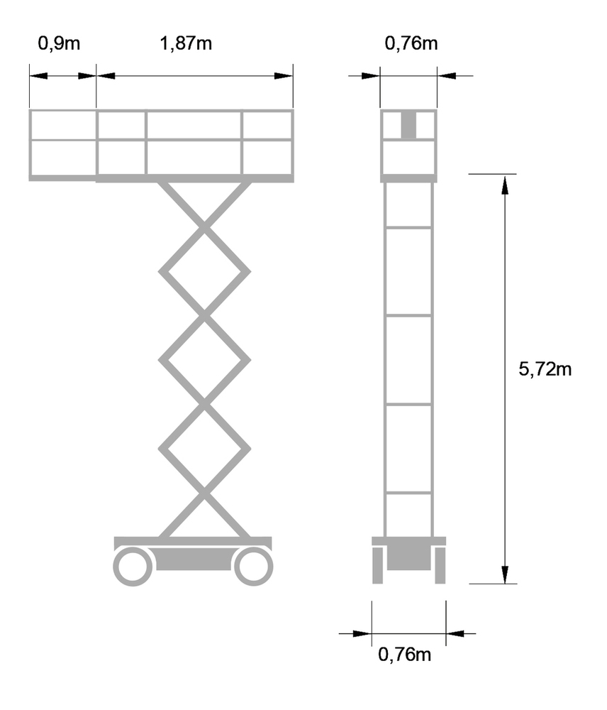 Manual Scissor Lift Table - Load Capacity: 500  Kilograms (Kg)