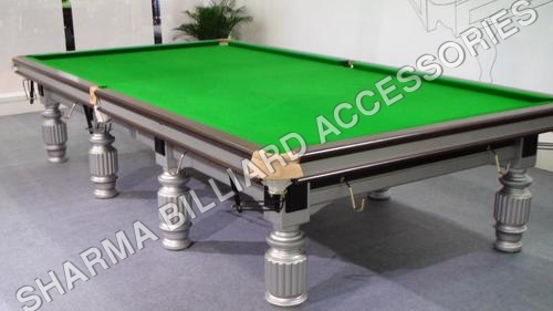Billiard Table - Solid Hardwood Frame with 1 1/2" Thick Italian Slate | 12ft Designer Snooker Table, 8 Legs, Imported Accessories
