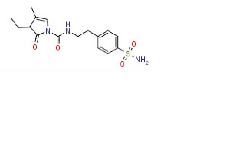 4-[2-[(3-Ethyl-4-methyl-2-oxo-3-pyrrolin- 1-yl)carboxamido]ethyl]benzenesulfonamide