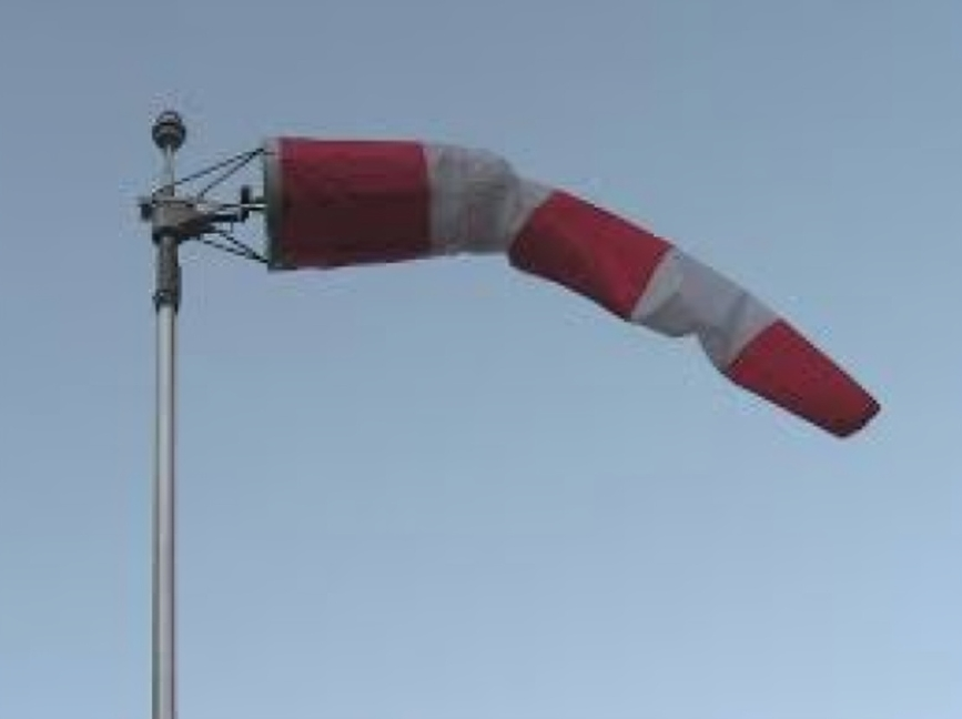 Illuminated windsock with stand