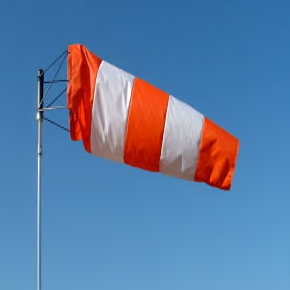 Illuminated windsock with stand