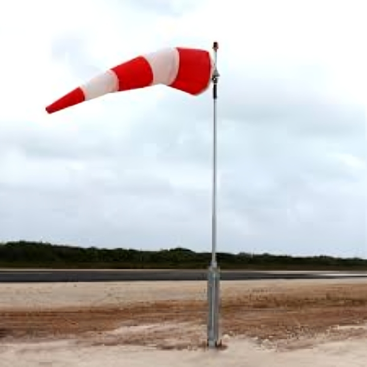 Illuminated windsock with stand