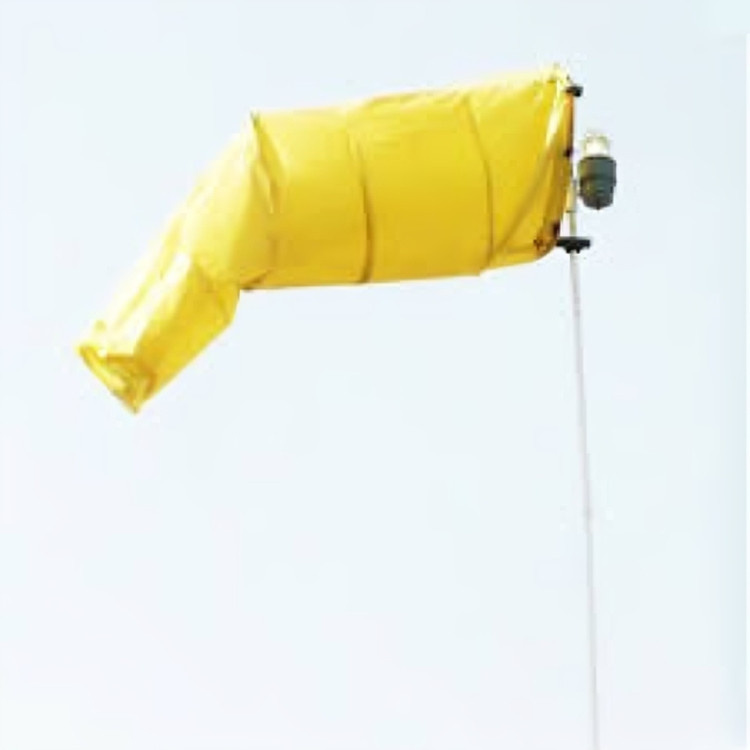 Illuminated windsock with stand