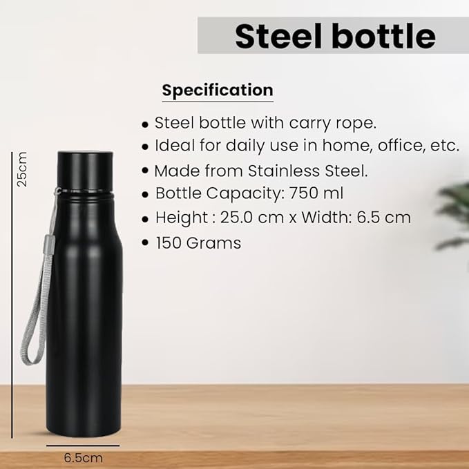 (SS-401) Stainless Steel Multipurpose Water Bottle with Carry Loop