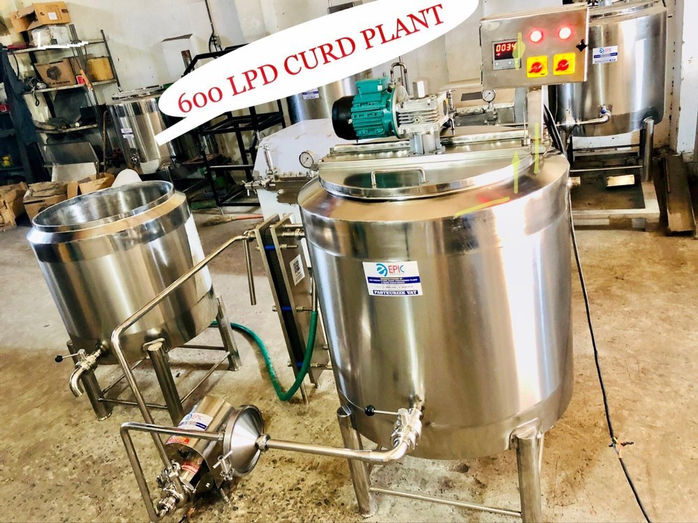 Curd Making Plant - Stainless Steel, 1000 Litres/hr Capacity | Automatic Operation, High Efficiency, Easy Manual Control