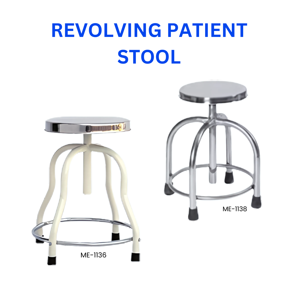Rev-Olving Patient Stool Ms (Ss Top) - Application: Hospitals