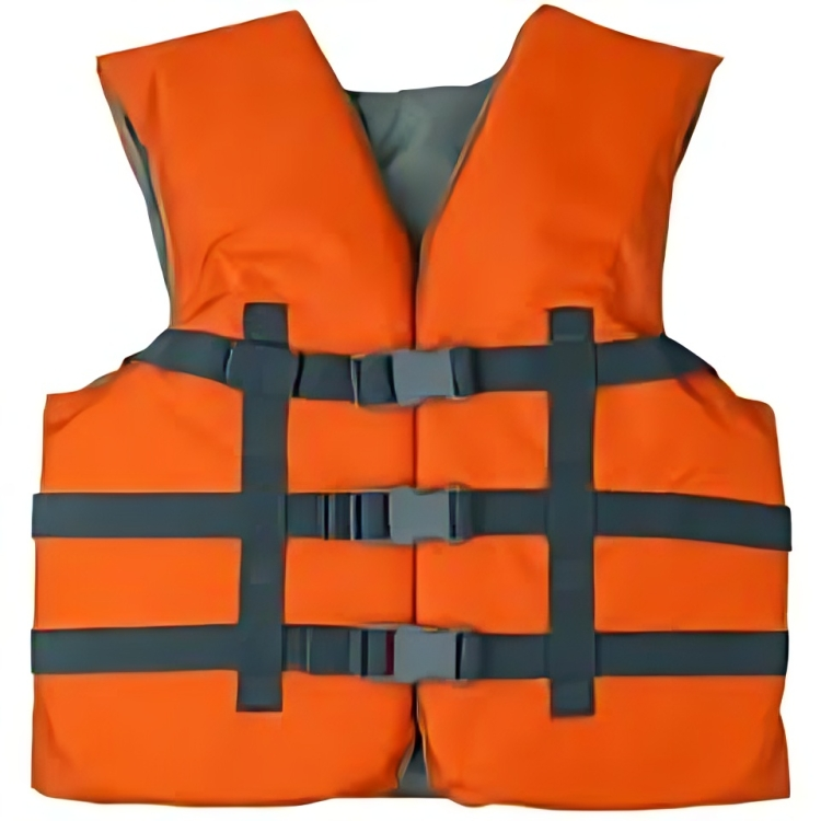 Life Jacket - Polycarbonate Material, Orange Color | Reusable, Waterproof, Unisex Design