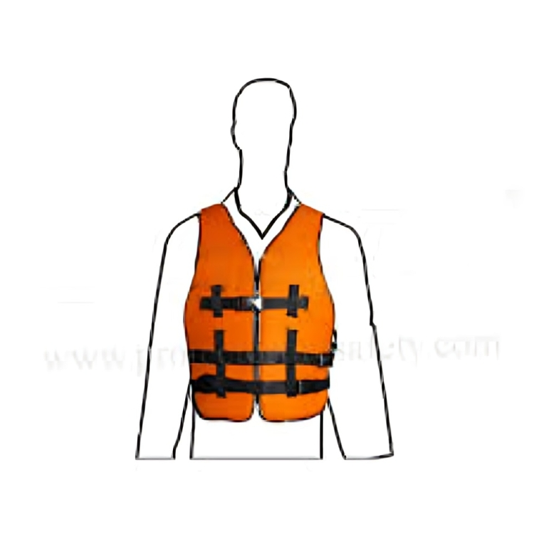 Life Jacket - Polycarbonate Material, Orange Color | Reusable, Waterproof, Unisex Design