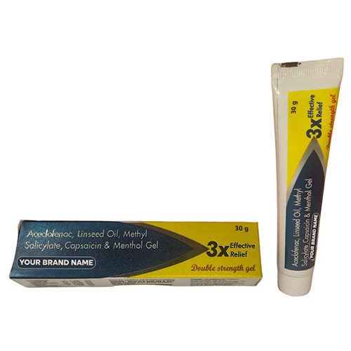 Aceclofenac Linseed Oil Methyl Salicylate Capsaicin And Menthol Gel