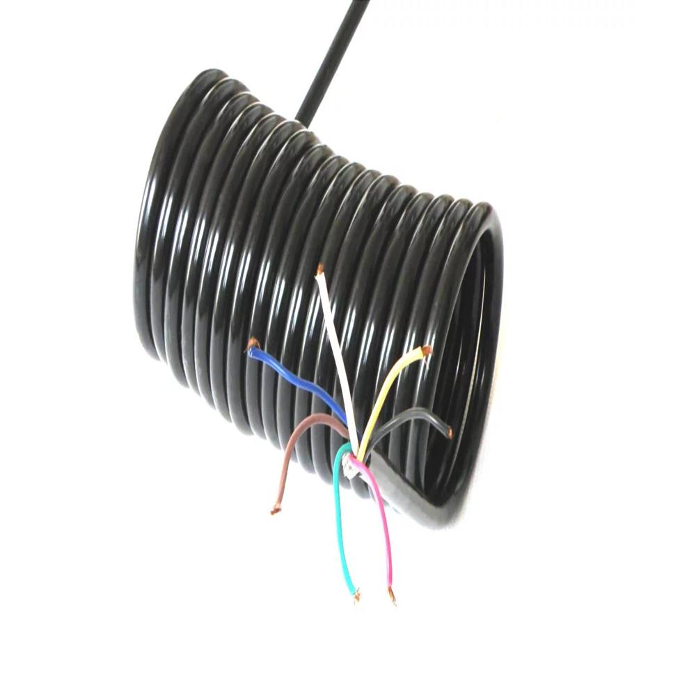 Black 2 Core Spiral Cable