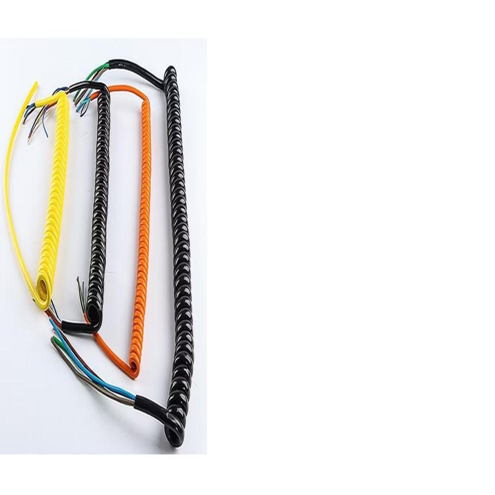 Black 2 Core Spiral Cable