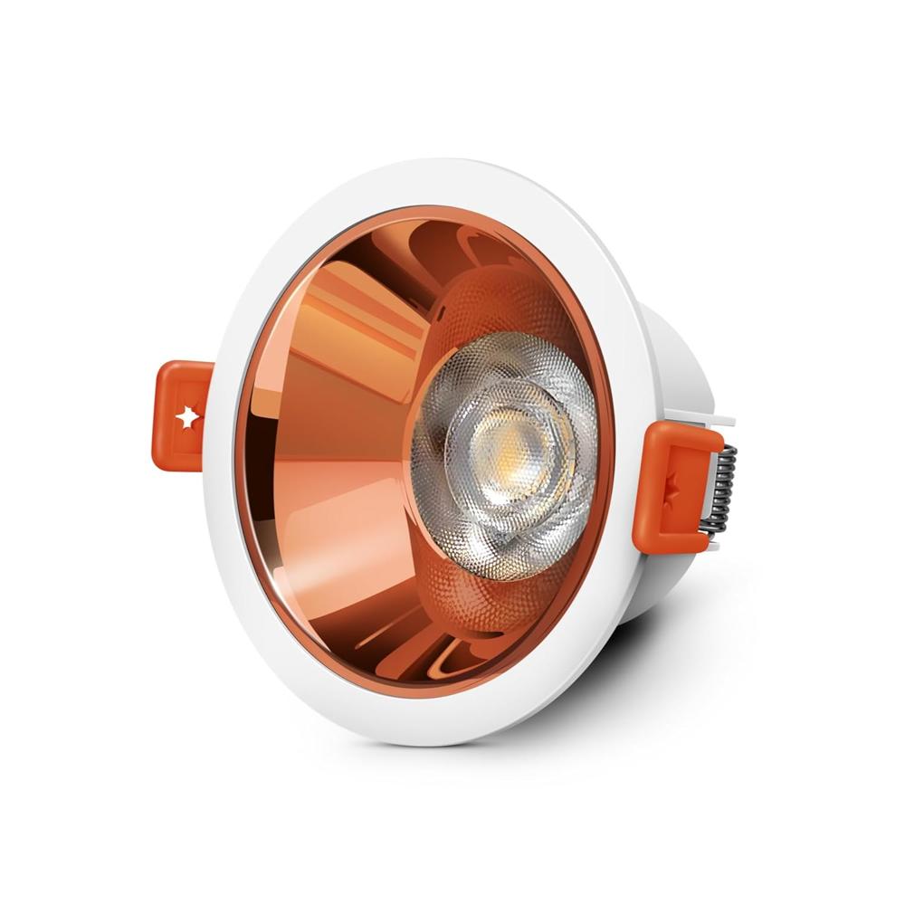 Wipro Garnet 7 Watt Wave Spot Gold COB | Neutral White (4000K) | High Voltage (440V) & Surge Protection (4 KV) | Sharp Beam Angle with Reflector for Home, Office and Store Cabinet Display 