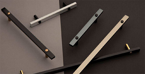 1358 Aluminum And Brass Cabinet Handle