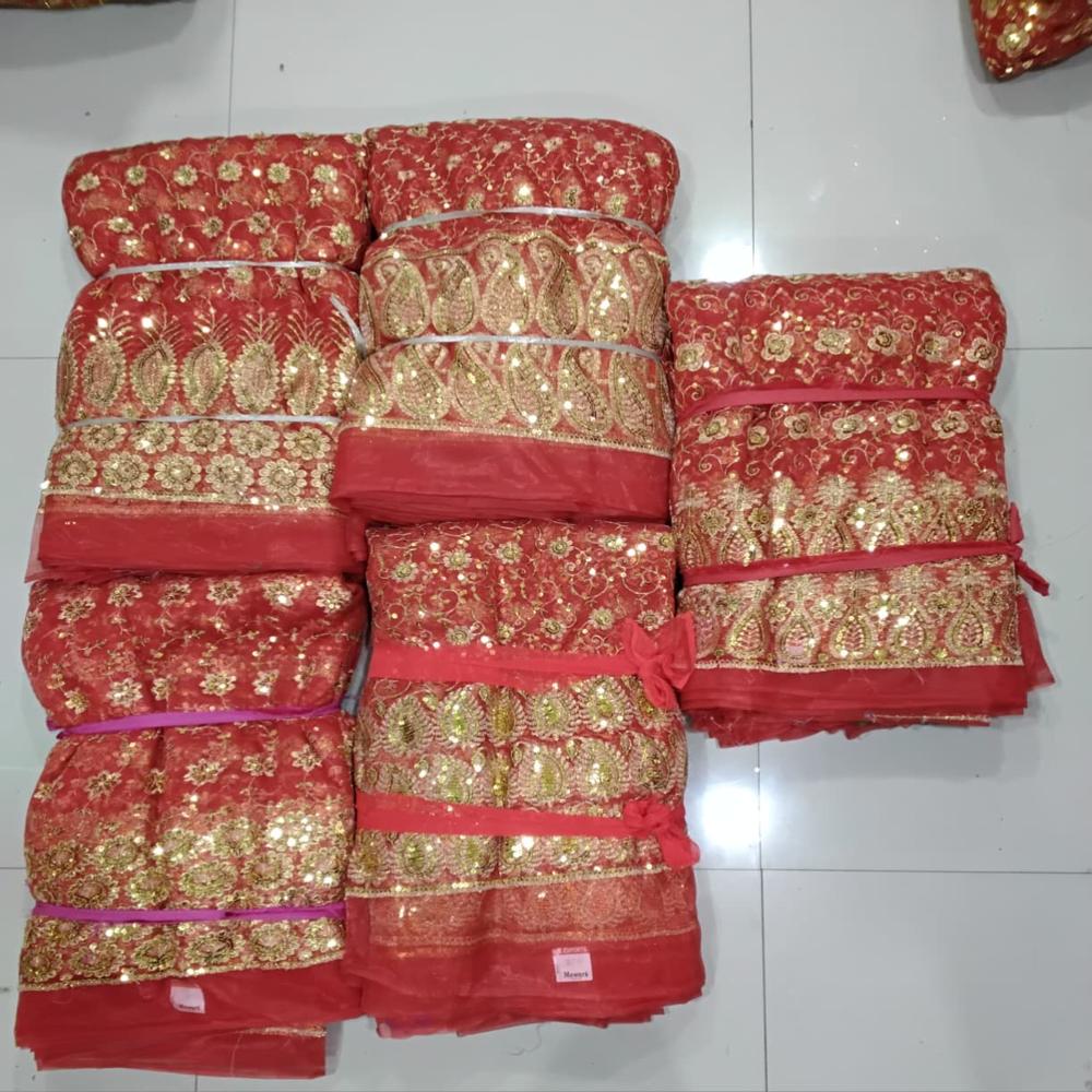 Embroidery Schiffli Work Net Fabrics