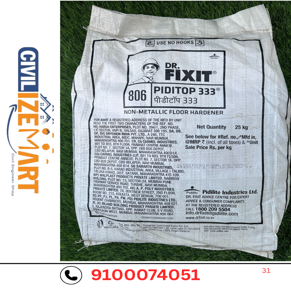 DR.FIXIT 806 PIDITOP 333 NON METALLIC  FLOOR HARDENER WATERPROOFING CHEMICALS