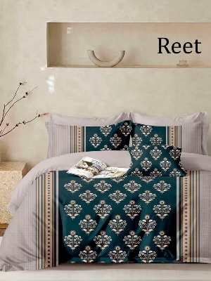 Glace cotton king size bedsheet set