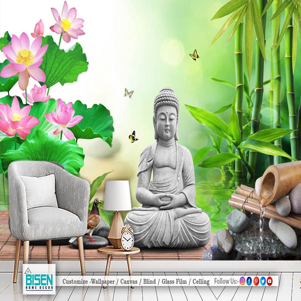 Buddha Wallpaper - Material: Non Woven