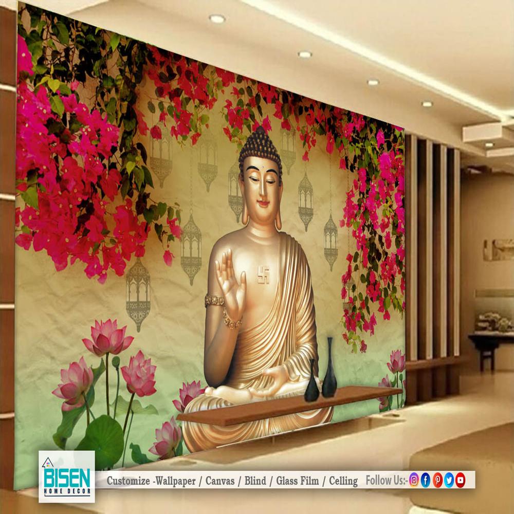 Buddha Wallpaper - Material: Non Woven