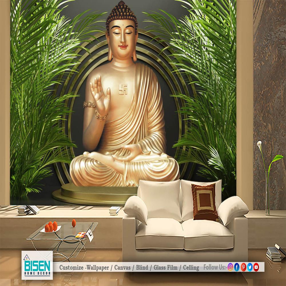 Buddha Wallpaper - Material: Non Woven