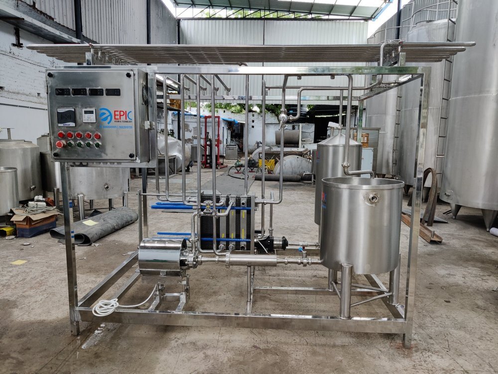 Milk Pasteurization Plant - Capacity: 500 Ltr/hr