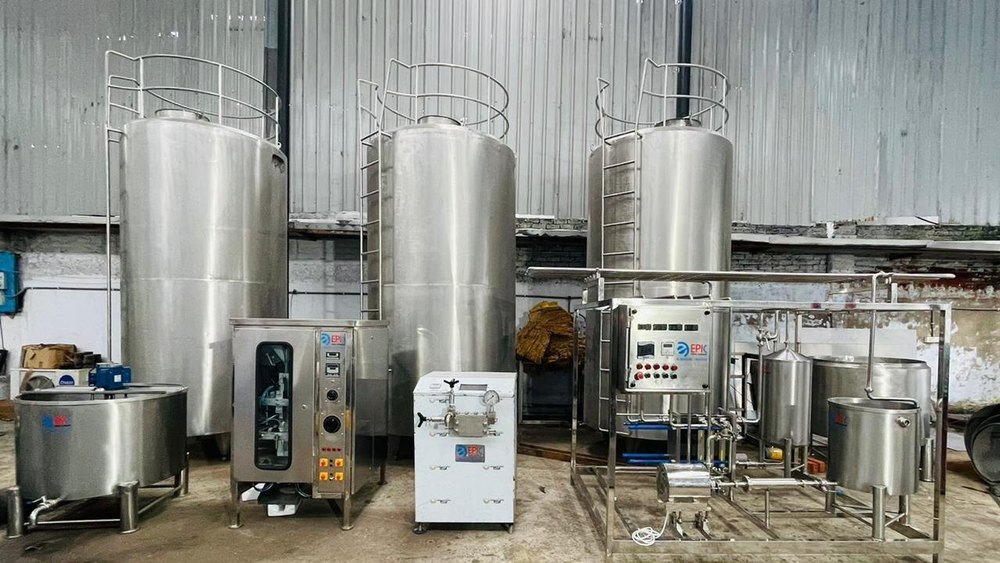Milk Pasteurization Plant - Capacity: 500 Ltr/hr