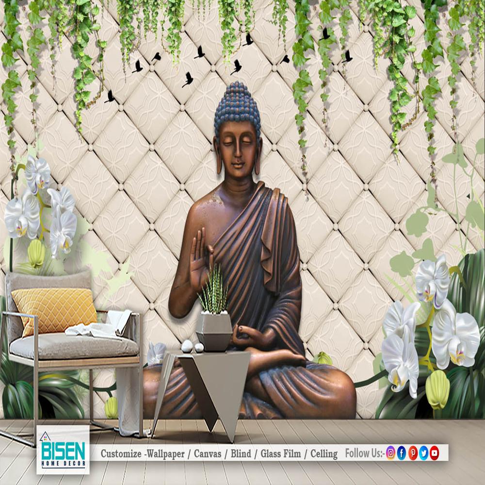5d Buddha Wallpaper - Material: Non Woven