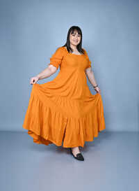 Women'strendy Plus Size Dress Manufacturer  In India - Color: Yellow Ochre