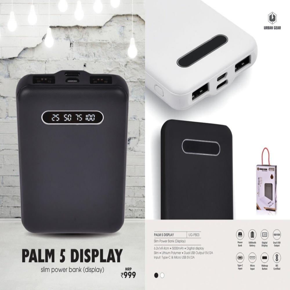 Black Mini Compact Portable 5000mAh Power Bank