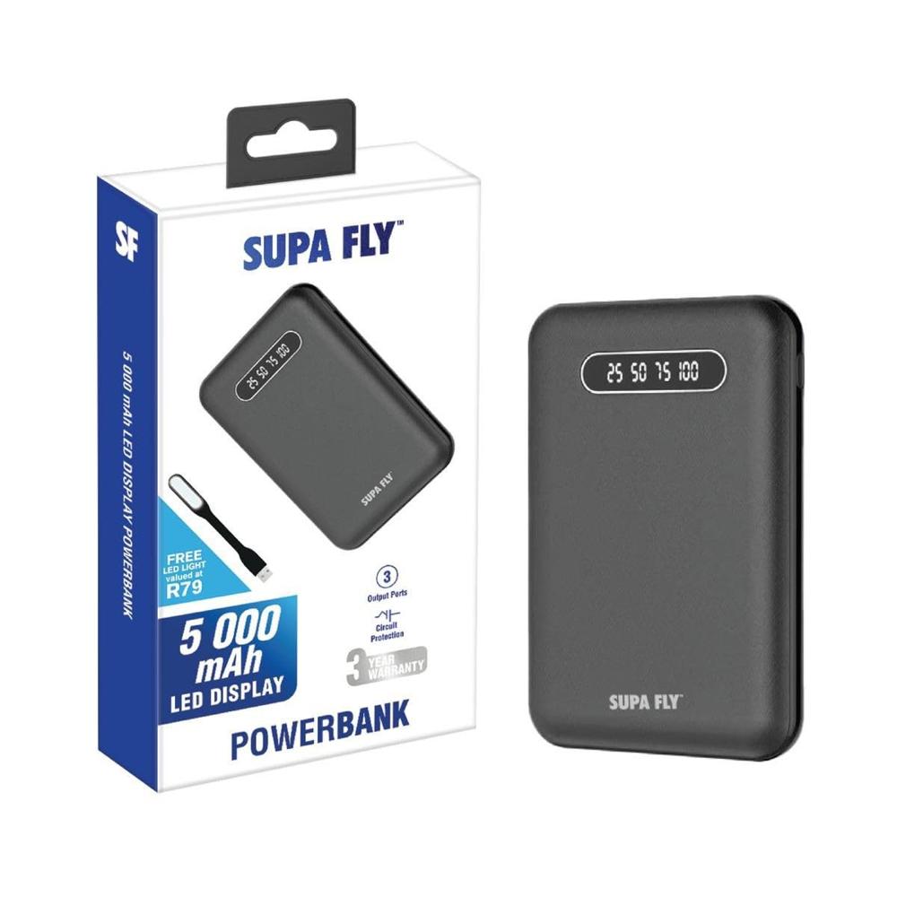Black Mini Compact Portable 5000mAh Power Bank