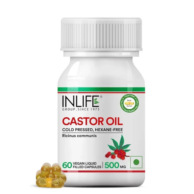 Inlife Castor Oil 60 Veg. Capsules