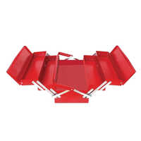 1335 5 Tier Metal Tool Box - Color: Red