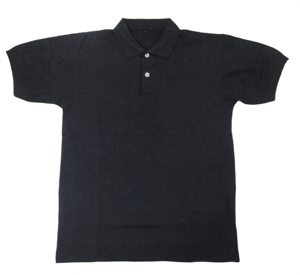 Mens Black Collar T-Shirt