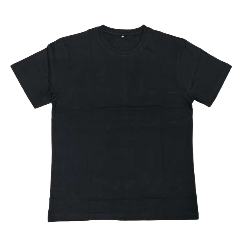 Mens Black Round Neck T-Shirt
