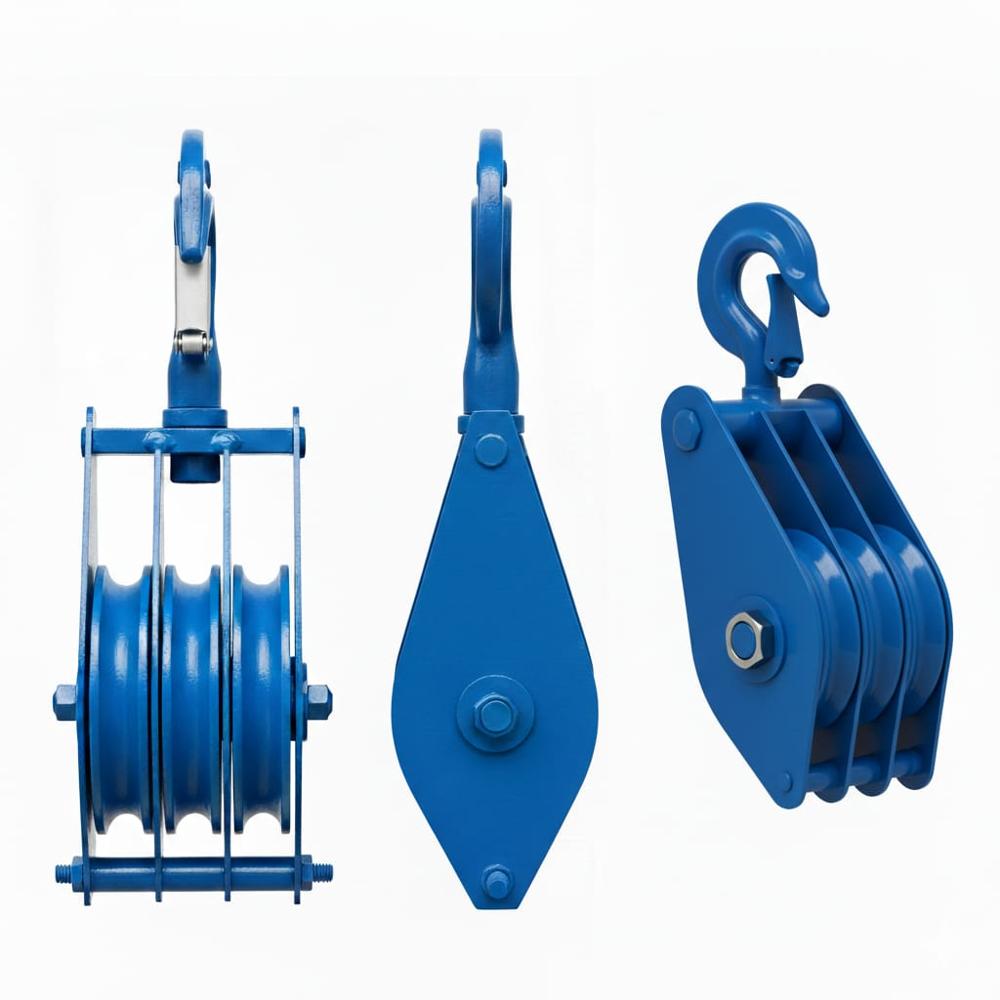 Pulley Rope Set Triple Sheave Wire Rope Pulley - Color: Blue at 1800.00 INR in Delhi ...